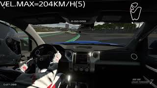 TESTE E VR DO GT7 TOYOTA TUNDRA PRD PRO V8 57 32V Visão interna [upl. by Annoled]