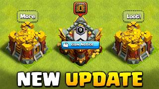 New Clan Notice Board and Loot Changes  Clash of Clans Update [upl. by Grace]