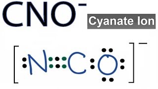 CNO Lewis Structure How to Draw the Dot Structure for the CNO Cyanate Ion [upl. by Josh770]