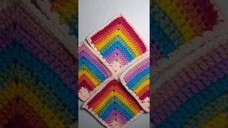 Mitered solid granny square 🌈👵⏹️crochetpatterns easycrochet crochet crochetsquare shorts [upl. by Erbma]