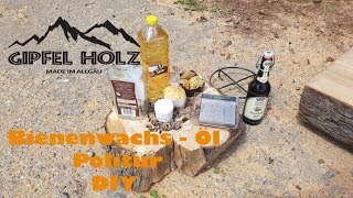 DIY BioHolzpflege Hartwachsöl Möbelpolitur mit Bienenwachs selber machen [upl. by Kwan]