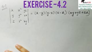 DETERMINANTS EXERCISE  42 SOLUTION QUESTION 9  NCERT  CLASS XII [upl. by Nelan]