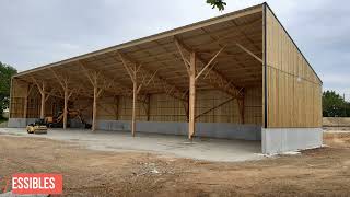 Hangars agricoles en bois  exemples de réalisations Roiné [upl. by Nanam]