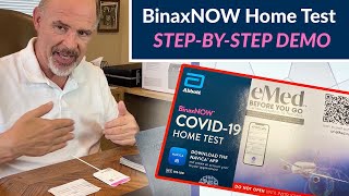 BEFORE YOU CRUISE  Abbotts BinaxNOW COVID19 Ag Card Home Test with Navica amp EMed Test Full Demo [upl. by Nerot]