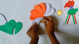 Independence day craft ideas 🇮🇳  Tricolour wall decor  Paper Craft  Origami flower [upl. by Mchale]