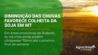 Diminuição das chuvas favorece colheita da soja em MT [upl. by Minda]