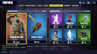 FORTNITE  Boutique du 22 juin SKIN quotTERREUR DES AIRSquot SKY STALKER [upl. by Clarhe1]