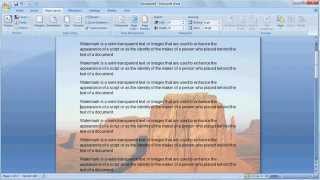 How to create a watermark in word  Picture watermark [upl. by Satterlee]