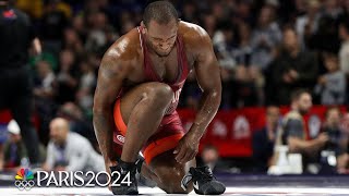 Jden Cox leaves shoes on the mat after heartbreaking loss at Olympic Wrestling Trials  NBC Sports [upl. by Sparhawk]