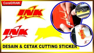 Cara Desain Cutting Sticker dan Cetak Sticker Dengan CorelDraw  Tutorial CorelDraw [upl. by Adamina]