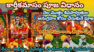 Karthika Masam pooja vidhanam  Karthika masam pooja 2023karthik somavaram poojakarthika Pournami [upl. by O'Brien]