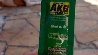 MTA MATO USO DOMÉSTICO HERBICIDA AKB GLIFOSATO 480 [upl. by Atiuqram]