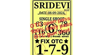 SRIDEVI DAY MATKA TODAY 09092024SRIDEVI SATTA RESULT TODAY 100 FIX GAME profitguru [upl. by Esirahc]