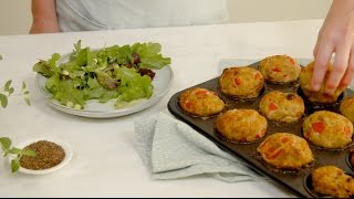 Gehaktmuffins met rode paprika en gedroogde tomaat [upl. by Slaby]