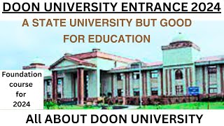 DOON UNIVERSITY ENTRANCE EXAM 2024  APPLICATION FORMS  COURSES EXAM DATES doonuniversity doon [upl. by Ateiluj]