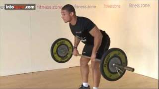 How to do a Barbell Row Fitness Zone at intosportcom [upl. by Htederem]