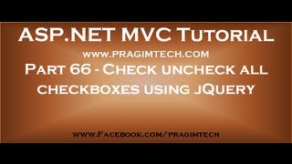 Part 66 Check uncheck all checkboxes with another single checkbox using jquery [upl. by Erehs]