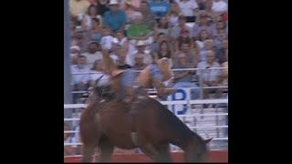 PRCA PRO RODEO 🤠 CHAMPIONSHIP BRONC RIDING  PUNISHING RIDES 1  shorts viral [upl. by Marsiella]