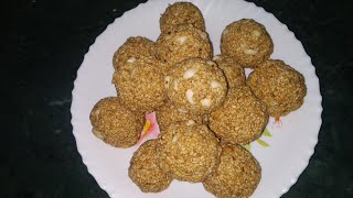 Til Gud Ladoo  मकर संक्रान्ति के लिये तिल गुड़ मूंगफली के लड्डू । Tilkut Recipe  Til Peanut Ladoo [upl. by Norris71]