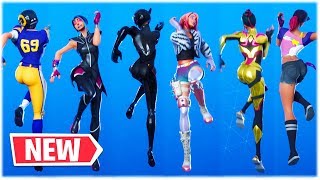 NEW GREEN TRAVERSAL quotTRA LA LAquot DANCE EMOTE SHOWCASED w 100 SKINS 😍❤️ Fortnite Season X [upl. by Ettore]