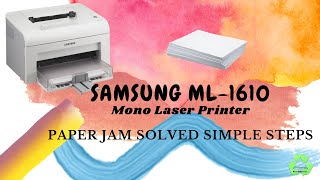 How to clear paper jam on SAMSUNG ML1610 Mono Laser Printer [upl. by Babbette]