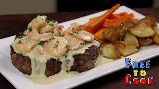 How to cook Surf and Turf with Garlic Creamy Sauce [upl. by Hutchings329]