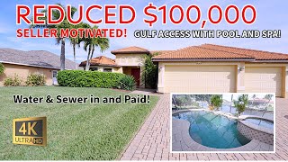 Cape Coral Florida Gulf Access Home For Sale  Major Price Reduction [upl. by Aldo]