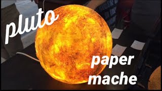 How to make Paper Mache Planet Lamp Pluto [upl. by Nordgren158]