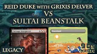 Reid Duke Grixis Delver vs Sultai Beanstalk 2000 Legacy Round 1 [upl. by Vincelette]