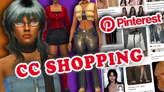 Using PINTEREST to do my Sims 4 CC shop  MAJOR HAUL amp LINKS [upl. by Ardnikal]