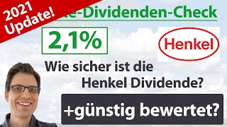 Henkel Aktienanalyse 2021 Wie sicher ist die Dividende günstig bewertet [upl. by Alial]