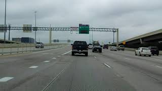 Katy Freeway Interstate 10 Exits 756 to 763 eastbound Local Lanes [upl. by Kcuhc]