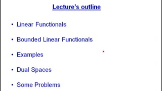 Functional Analysis  MTH327 Lecture 14 [upl. by Johna]