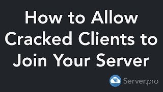 How to Allow Cracked Clients to Join Your Server  Minecraft Java [upl. by Barbey]