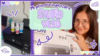 ☆studio vlog 02☆ EPSON L4260 mi nueva impresora Unboxing  Papeles 📠💜 [upl. by Sral526]