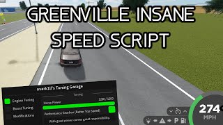 Greenville SUPER SPEED SCRIPT OP [upl. by Halika691]