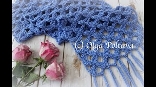 Como Tejer Bufanda a Ganchillo Paso a Paso Crochet Video Tutorial [upl. by Ahsaekal]