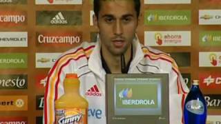 FIFA World Cup 2010  Ahead of Spain vs Switzerland David Silva talks about the favourites chances [upl. by Foy]