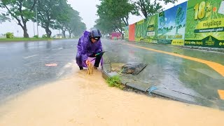 My Activity On Street Removing Rubbish Clogged Culvert Drains [upl. by Mcclain]