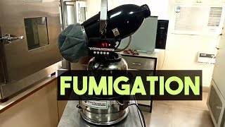 Fumigation Process in Hindi  Fogger Machine  Fumigation in Laboratory [upl. by Enylrac757]