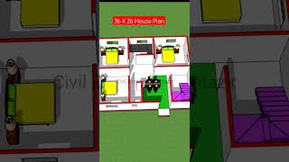 36x26 house plan houseplan homedesign shorts trendingvideo trending house naksha plans [upl. by Irat832]