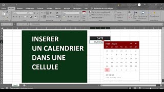 Insérer un calendrier dans une cellule [upl. by Kcub107]