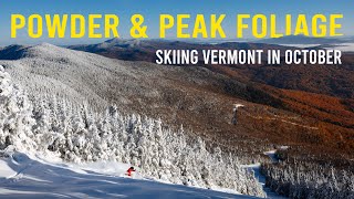 Ive never skied anything like this Powder Skiing and Peak Foliage in Vermont [upl. by Jamie]