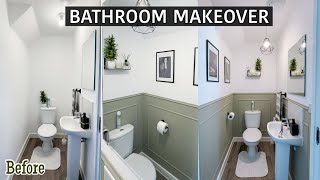 EXTREME SMALL BATHROOM MAKEOVER  Decorate with me [upl. by Sunda147]