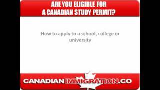 Canadian Study Permit Requirements  Study in Canada [upl. by Nylorac]