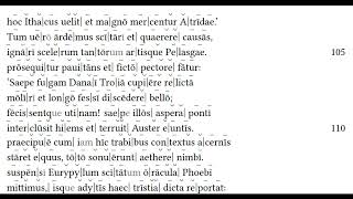 Aeneid II 57198 Latin Reading Hexameters [upl. by Ioj]