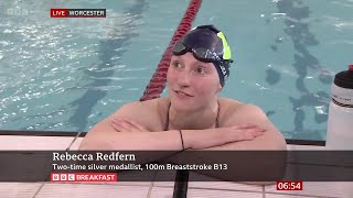 Rebecca Redfern Paralympics GB On BBC Breakfast 29072024 [upl. by Dosia]