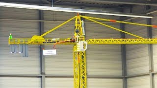 GIGANTIC RC MODEL ROTARY TOWER CRANE LIEBHERR IN DETAIL AND ACTION [upl. by Eornom]