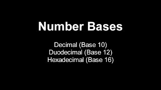 Number Bases [upl. by Balcke133]