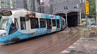 Trams in Den Haag centrum omleiding Randstadrail  ov spotten [upl. by Bergeron338]